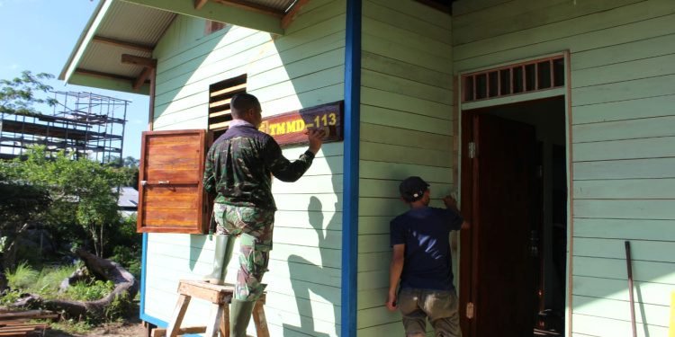 Pembangunan RTLH TMMD ke-113 Kodim Kubar Hampir Rampung
