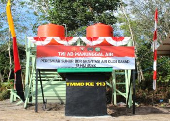 Kegiatan Sasaran Fisik TMMD ke-113 Kodim 0912 Kubar di Kampung Kelian Selesai 100%
