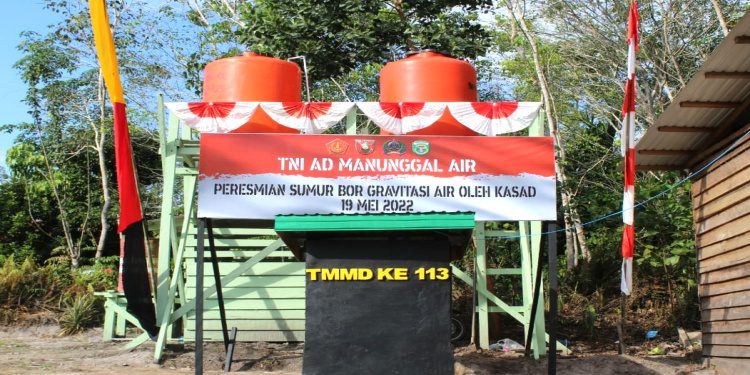 Kegiatan Sasaran Fisik TMMD ke-113 Kodim 0912 Kubar di Kampung Kelian Selesai 100%