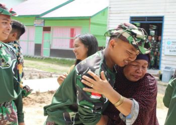 TMMD 113 Kodim Kubar Usai, Anggota Satgas Tinggalkan Kampung Kelian