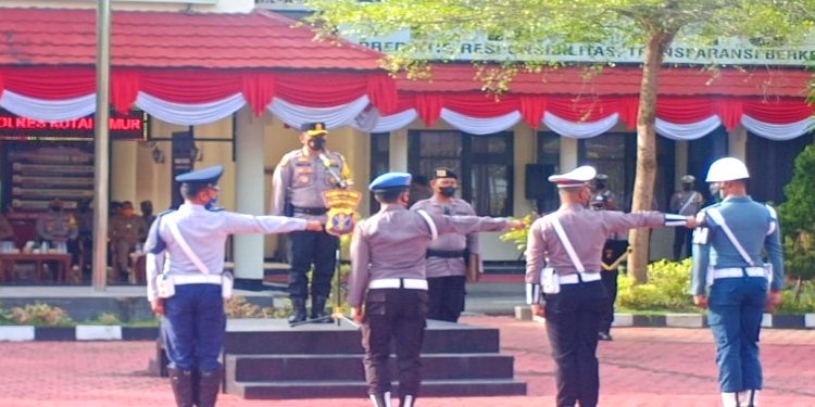 Polres Kutim Apel Gelar Pasukan Operasi Patuh Mahakam 2022