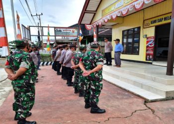 Jelang Idul Adha, Babinsa Koramil 0909-03/Muara Wahau Laksanakan Apel Gabungan