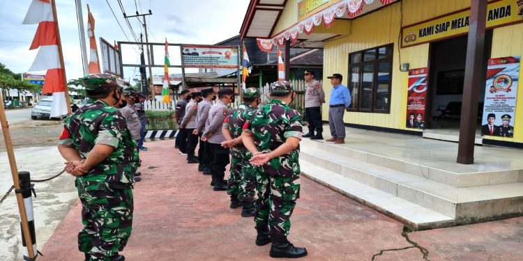 Jelang Idul Adha, Babinsa Koramil 0909-03/Muara Wahau Laksanakan Apel Gabungan