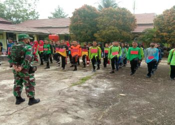 Tumbuhkan Jiwa Patriotisme dan Kemandirian, Koramil 0909-03/Muara Wahau Bekali Pelajar Dengan Wawasan Bela Negara