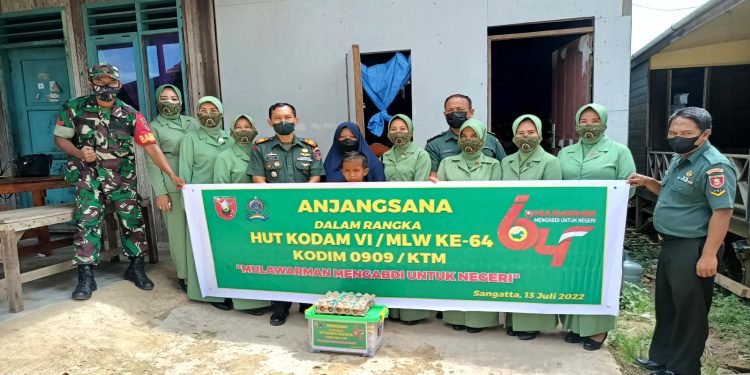 Rayakan HUT ke-64 Kodam VI Mulawarman, Kodim 0909/Kutai Timur Bagikan Ratusan Bingkisan, Ini Sasarannya