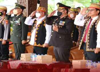 Dihadiri Kapolres, HUT RI ke-77 di Kabupaten Mahulu Dipimpin Bupati