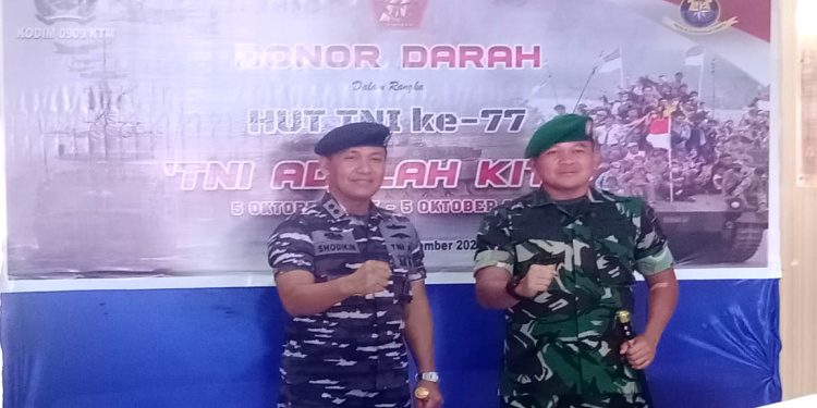 HUT 77 TNI, Lanal Sangatta dan Kodim 0909/Kutai Timur Gelar Bakti Sosial Donor Darah