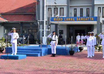 Lanal Sangatta Gelar Upacara Hari Kesaktian Pancasila, Danlanal: Pertahankan Ideologi dan Dasar Negara