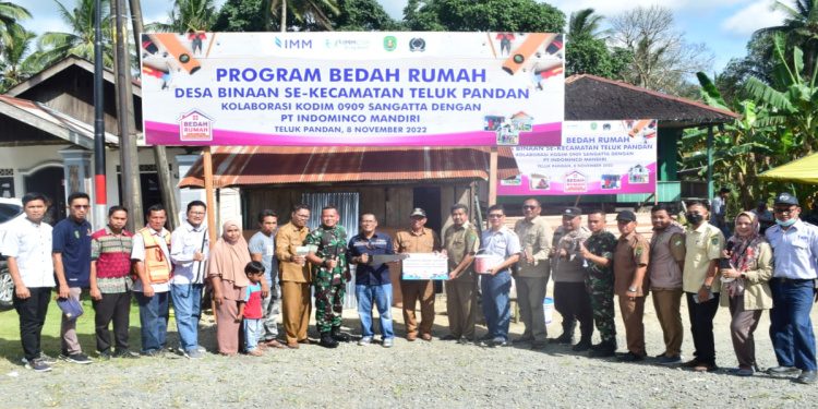 Program Bedah Rumah Kolaborasi Indominco Mandiri dan Kodim 0909/Kutai Timur, Sasar 21 Warga