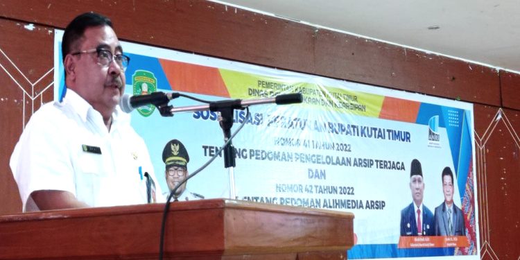 Dispusip Kutim Sosialisasikan Pentingnya Penataan Arsip Berkekuatan Hukum