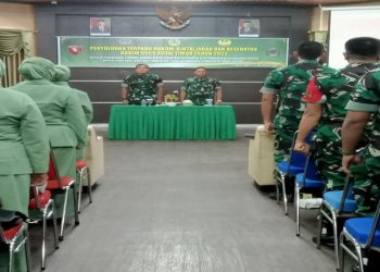 Dandim 0909/Kutai Timur Buka Sosialisasi Penyuluhan Terpadu Hukum, Bintaljarah dan Kesehatan Kodim 0909/Kutai Timur Tahun 2022