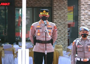 Kapolres Batu Pimpin Upacara Sertijab dan Pisah Sambut Kasat Intelkam Polres Batu