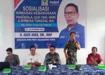 Tingkatkan Nasionalisme, Danramil 0909-07 Teluk Pandan Bekali Siswa SMAN 1 Teluk Pandan dengan Wasbang