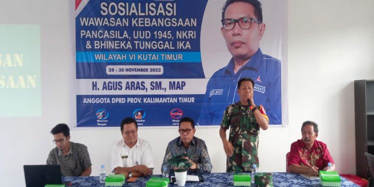 Tingkatkan Nasionalisme, Danramil 0909-07 Teluk Pandan Bekali Siswa SMAN 1 Teluk Pandan dengan Wasbang