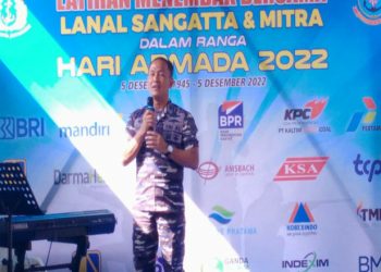 Sambut Hari Armada TNI AL 2022, Lanal Sangatta Gelar Fun Shooting