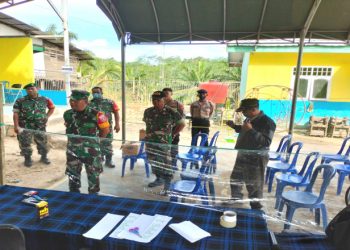 Danramil 0909-07/Teluk Pandan, Lakukan Pengecekan Persiapan Pilkades Serentak