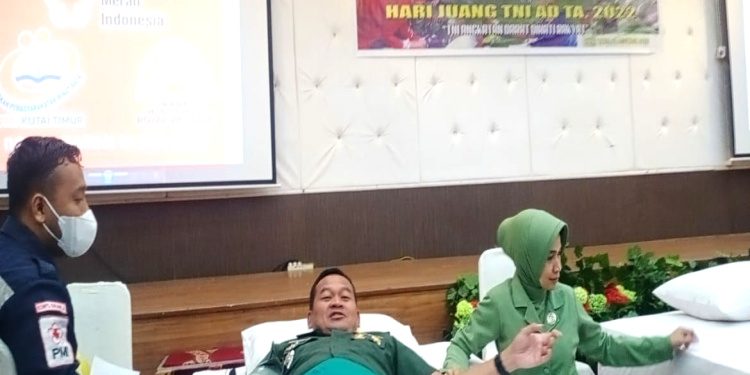 Peringati Hari Juang TNI 2022, Kodim 0909/Kutai Timur Gelar Donor Darah