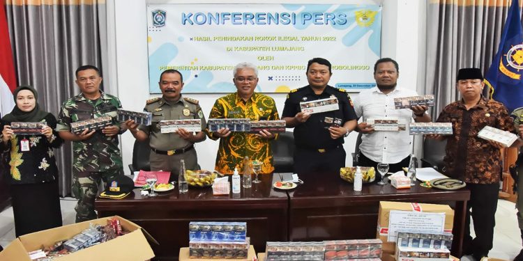 Selama 4 Bulan Tim Gabungan Pemkab Lumajang Amankan Ribuan Bungkus Rokok Ilegal