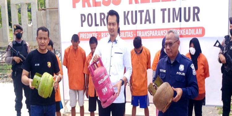 Hanya Butuh 4 Hari, Sindikat Pencuri Tabung Gas Berhasil Dibekuk Satreskrim Polres Kutim