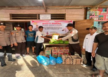 10 Kepala Keluarga Dievakuasi, Polsek Sangkulirang Sigap Hadapi Banjir Kutai Timur