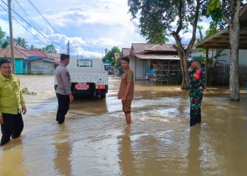 Tetap Siaga, Jajaran Koramil 0909-03 Muara Wahau Terus Pantau Debit Air