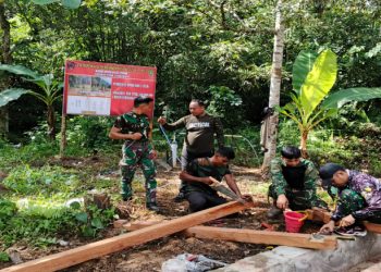 TMMD ke-125 Kodim 0909/Kutai Timur Bangun Sarana Air Bersih di RT 20 Desa Suka Rahmat