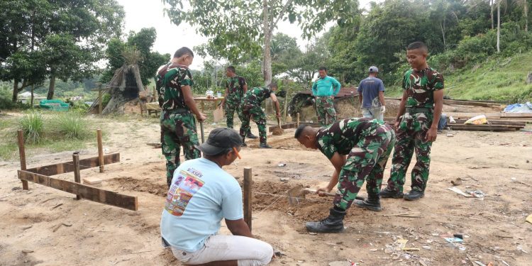 Satgas TMMD ke-125 Percepat Pembangunan Rumah Tidak Layak Huni di Desa Suka Rahmat