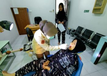 Prajurit Lanal Sangatta Jalani Uji Pemeriksaan Kesehatan Berkala