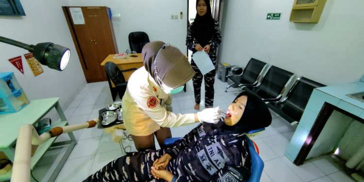 Prajurit Lanal Sangatta Jalani Uji Pemeriksaan Kesehatan Berkala
