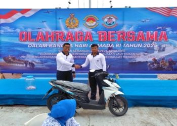 Peringati Hari Armada RI 2025, Lanal Sangatta Gelar Olahraga Bersama