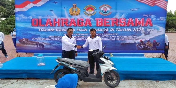 Peringati Hari Armada RI 2025, Lanal Sangatta Gelar Olahraga Bersama