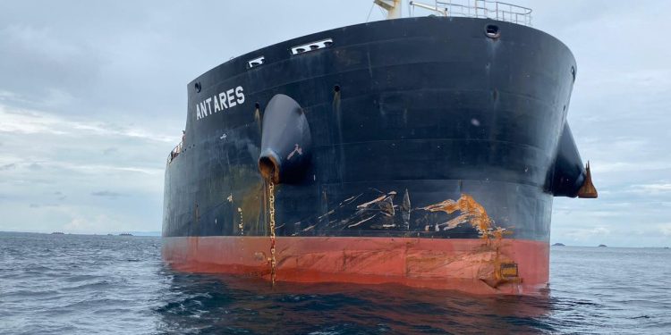 Tim Gabungan Lanal Sangatta Investigasi dan Mediasi Insiden Tabrakan MV Antares di Perairan Sangkulirang