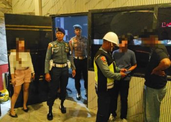 Denpomal Lanal Sangatta Gelar Operasi Yustisi di Tempat Hiburan Malam
